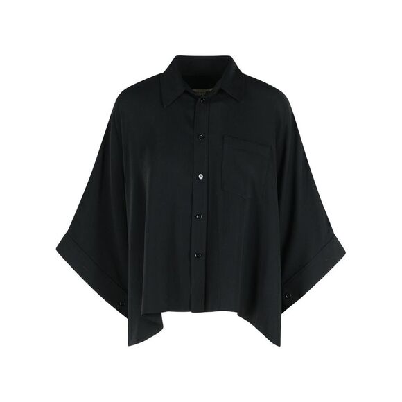 Mm6 Maison Margiela Black Polyester Cape Women